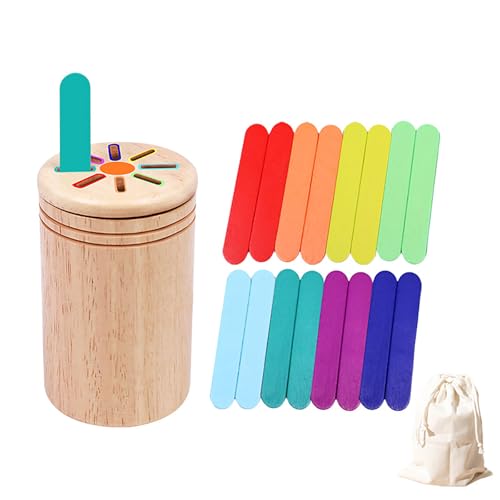 jdstty Bildungsstifthalterbox Spielzeug Farbenfrohe Formfarbe Farbanpassung Spiel Lernspielzeug von jdstty