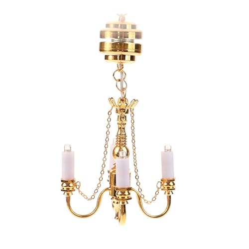 jdstty Kronleuchter Kerze Deckenlampe Miniaturmöbel Modell Dolls Houses Accessoire Realistic Lighting Toy Playset 1:12 jdstty Kronleuchter Kerze Deckenlampe Miniaturmöbel Modell Dolls Houses Accessoire Realistic Lighting Toy Playset 1:12 von jdstty