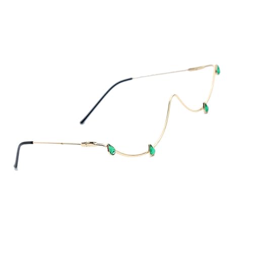 Hip Hop Strassestones Sonnenbrille Stylische Dekorative Augenbrille Halbrahmen V Form Live Show Party Foto Requisiten Modische Brille Rahmen Hip Hop Strassestones Sonnenbrille Stylische Dekorative Augenbrille Halbrahmen V Form Live Show Party Foto Requisiten Modische Brille Rahmen von jebyltd