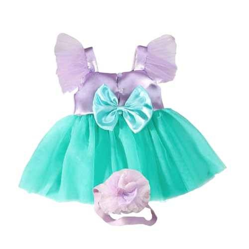 jebyltd 2pcs/Set Neugeborene Fotografie Kleid Girl Spitze Strampler Kostüm Einschließlich Rock Und Blumenstirnband Für Besondere Anlass Duschgeschenk von jebyltd