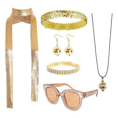 jebyltd 5pcs Discos 1950er 1960er 1970er Jahre 80er Jahre Set Rockstars Coole Outfits Für Halloween Birthday Party Kostüm Kleidungszubehör jebyltd 5pcs Discos 1950er 1960er 1970er Jahre 80er Jahre Set Rockstars Coole Outfits Für Halloween Birthday Party Kostüm Kleidungszubehör von jebyltd