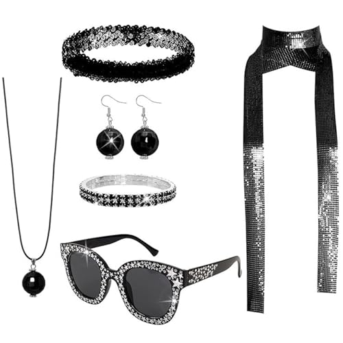 jebyltd 5pcs Discos 1950er 1960er 1970er Jahre 80er Jahre Set Rockstars Coole Outfits Für Halloween Birthday Party Kostüm Kleidungszubehör jebyltd 5pcs Discos 1950er 1960er 1970er Jahre 80er Jahre Set Rockstars Coole Outfits Für Halloween Birthday Party Kostüm Kleidungszubehör von jebyltd