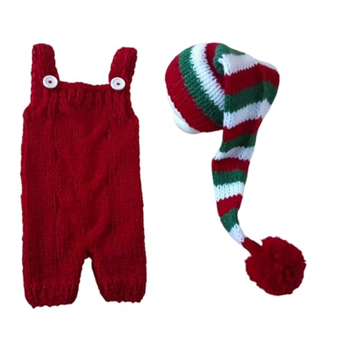 jebyltd Baby Fotografie Kostüm Kleidungsstreifen Strampler Weihnachtsfotografie Fotografie Requisiten Für Säugling 0-1 Monat Baby Bild Outfit von jebyltd