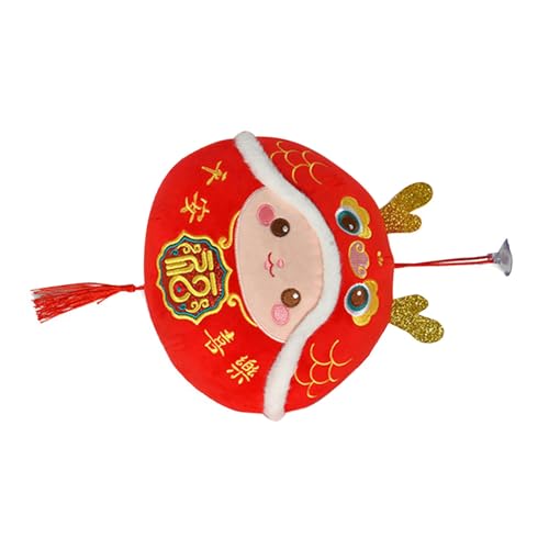 jebyltd Cartoon Drache Chinesisches Sternzeichen Geschenk Anhänger Komfort Spielzeug Figur Für Jahr des Drachen Kuschelstofftier Chinesischer Drache Plüsch von jebyltd