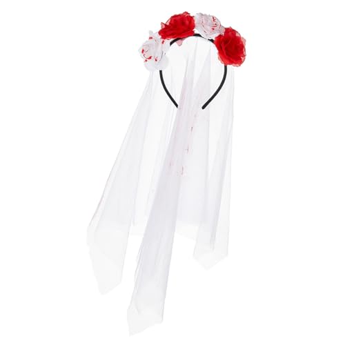 jebyltd Halloween Flower Stirnband Tag Des Death Hairband Cosplay Kostüm Kopfstück Für Erwachsene Festival Kopfbedeckungskostüm Accessoire Für Erwachsene Kinder von jebyltd