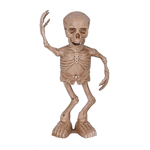 jebyltd Halloween Gesänge Skelett Tanzendes Skelett Gruseliges Bewegliches Skelett Spukhaus Horror Dekor Umzug Für Halloween Streich von jebyltd
