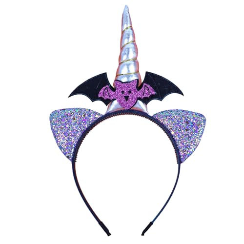 jebyltd Horn Pumpkin Halloween Kopfbedeckungsstadeband Foto Requisiten Party Cosplay Kostüme Tanzparty Blingbling Stirnband Halloween Stirnbänder Für Mädchen von jebyltd