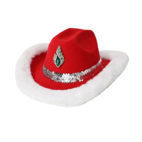 jebyltd Klassischer Weihnachtshut Homburg Panama Geschenk Für Freund Top Party Kostüm Für Outdoor Versammlungen Pelzige Hüte Frauen von jebyltd