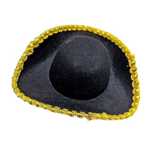 jebyltd Piratenhut Gelber Brim Lustige Kostümkappen Für Halloween Kostümzubehör Cosplay Dress Up von jebyltd