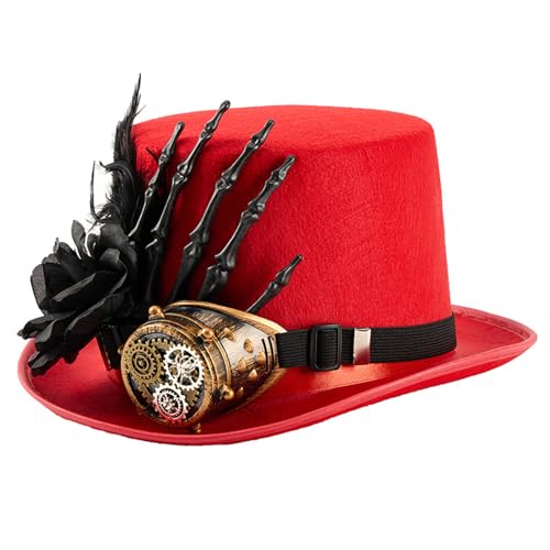 jebyltd Punk Kostümzubehör Mit Skelett Hand Gefiedertes Design Wolle Top Für Themenveranstaltungen Die Halloween Kopfbedeckung Gothic Top Mit Schutzbrille Sammelt jebyltd Punk Kostümzubehör Mit Skelett Hand Gefiedertes Design Wolle Top Für Themenveranstaltungen Die Halloween Kopfbedeckung Gothic Top Mit Schutzbrille Sammelt von jebyltd