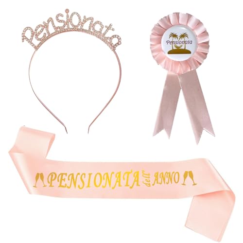 Regalo Pensionata Fascia Pensionata Tiara Pensionata Addobbi Decorazioni Gadget per Festa di Pensione Donna von jenich