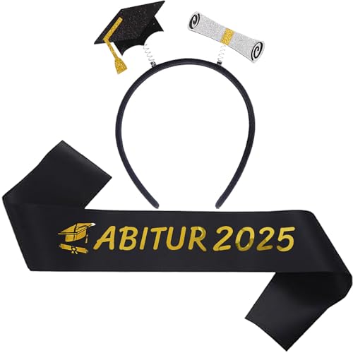 jenich Abitur 2025 Deko Abitur 2025 Schärpe Schwarz Haarreif Abschluss Geschenk Prüfung Bestanden Abschluss Schärpe Graduation 2025 Deko für Abschlussfeiern Abschluss Abitur Graduation Party Deko jenich Abitur 2025 Deko Abitur 2025 Schärpe Schwarz Haarreif Abschluss Geschenk Prüfung Bestanden Abschluss Schärpe Graduation 2025 Deko für Abschlussfeiern Abschluss Abitur Graduation Party Deko von jenich