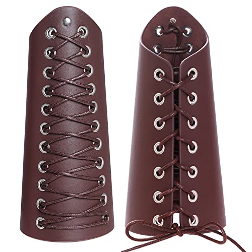 jerbro 1 Paar Mittelalterliche Armschienen Wikinger-Leder-Schnalle-Armschienen Armschutz Gothic Armschützer Punk Armband Kostüm Kostümzubehör für Halloween Cosplay Karneval jerbro 1 Paar Mittelalterliche Armschienen Wikinger-Leder-Schnalle-Armschienen Armschutz Gothic Armschützer Punk Armband Kostüm Kostümzubehör für Halloween Cosplay Karneval von jerbro