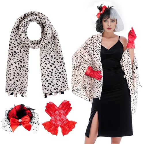 jerbro 3pcs 1920er Damen Kostüm Zubehör Set Schwarz Weiß Stola Rot Handschuhe Haarspange aus Spitze für Halloween Erwachsene Mottoparty Fasching Cosplay Karneval Verkleiden Party jerbro 3pcs 1920er Damen Kostüm Zubehör Set Schwarz Weiß Stola Rot Handschuhe Haarspange aus Spitze für Halloween Erwachsene Mottoparty Fasching Cosplay Karneval Verkleiden Party von jerbro