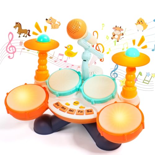 Schlagzeug Kinder Baby Spielzeug- Trommel Kinder Musikinstrumente für Kinder ab 1 Jahr Babyspielzeug Kindertrommel Kinderschlagzeug Spielzeug Ostern Geschenk ab 1 2 Jahr 12 Monate von jerryvon