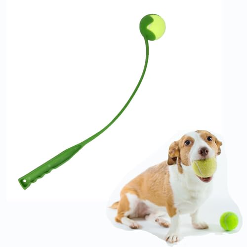 jiejack Hunde ballwurfmaschine! ballschleuder für Hunde Hundewurfwerkzeug für Haustiere, ideal zur Langeweilevertreibung und Interaktion (Grün) von jiejack
