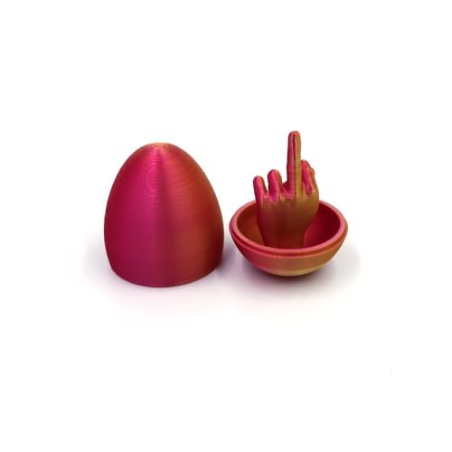 jiejack Oster Überraschung Mittelfinger Ei - 3D Druck Gag Spielzeug, Pop-up Streicherei Osterei, PLA Material, 5.6 * 7.8cm, für Party Dekoration (A) von jiejack