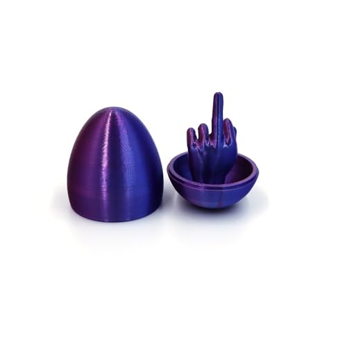 jiejack Oster Überraschung Mittelfinger Ei - 3D Druck Gag Spielzeug, Pop-up Streicherei Osterei, PLA Material, 5.6 * 7.8cm, für Party Dekoration (B) von jiejack