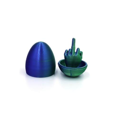 jiejack Oster Überraschung Mittelfinger Ei - 3D Druck Gag Spielzeug, Pop-up Streicherei Osterei, PLA Material, 5.6 * 7.8cm, für Party Dekoration (C) von jiejack
