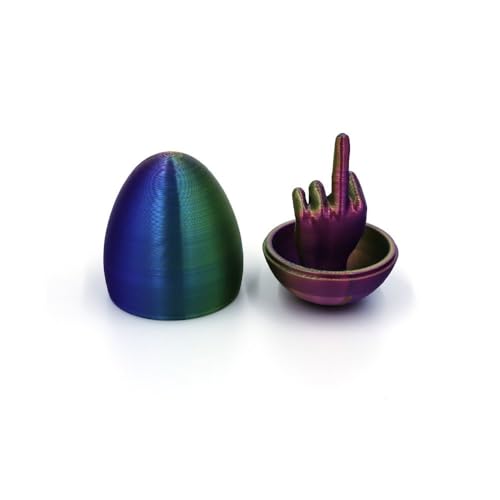 jiejack Oster Überraschung Mittelfinger Ei - 3D Druck Gag Spielzeug, Pop-up Streicherei Osterei, PLA Material, 5.6 * 7.8cm, für Party Dekoration (D) von jiejack