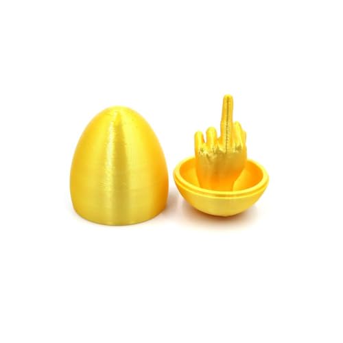 jiejack Oster Überraschung Mittelfinger Ei - 3D Druck Gag Spielzeug, Pop-up Streicherei Osterei, PLA Material, 5.6 * 7.8cm, für Party Dekoration (E) von jiejack