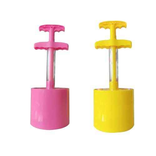 jiejack Strandburg-Waben-Sandburgenformen, Profi-Sandkastenspielzeug für Kleinkinder, Bunte Kunststoff-Strandspielzeug mit Waben-Teilformen, Außen-Sandburg-Bauwerkzeug für Sand/Schnee (Rosa+Gelb) von jiejack