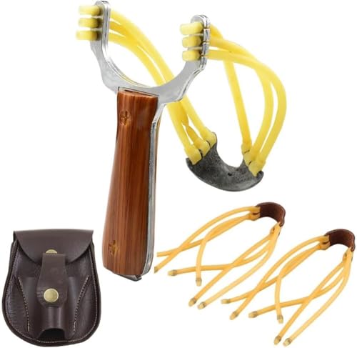 jiejack Tarnfarbene steinschleuder Rotholz Schleuder für Outdoor-Sport Starker Katapult mit Präzision für Outdoor-Sport, Jagd und Wettbewerb zwille für Erwachsene (B) von jiejack
