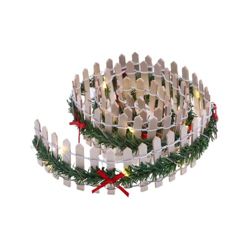 Weihnachtliche Miniatur-Feen-Gartenzaun, DIY, Holz, Lattenzaun, Ornament, LED-Holzlatte für Puppenhäuser, Blumentöpfe, Miniatur-Feen, Garten-Ornament Weihnachtliche Miniatur-Feen-Gartenzaun, DIY, Holz, Lattenzaun, Ornament, LED-Holzlatte für Puppenhäuser, Blumentöpfe, Miniatur-Feen, Garten-Ornament von jiingekk