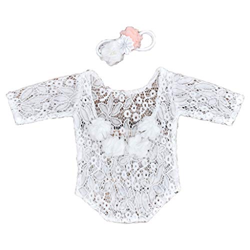 jiingekk 2 Stück Neugeborene Fotografie Requisiten Outfits Set Baby Blume Perle Stirnband Spitze Strampler Set Blume Haarband Kopfschmuck Fotografie Kleidung für Zwillinge Jungen jiingekk 2 Stück Neugeborene Fotografie Requisiten Outfits Set Baby Blume Perle Stirnband Spitze Strampler Set Blume Haarband Kopfschmuck Fotografie Kleidung für Zwillinge Jungen von jiingekk