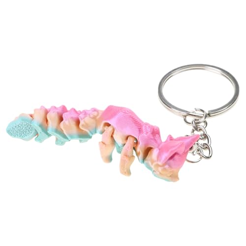 jiingekk Bedruckte Füchse, bunte Farbverläufe, bewegliche Füchse, Schlüsselanhänger, Spielzeug, Actionfigur, Sammlerstück, Schreibtisch-Ornament, Gelenkspielzeug von jiingekk