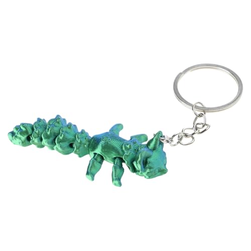 jiingekk Bedruckte Füchse, bunte Farbverläufe, bewegliche Füchse, Schlüsselanhänger, Spielzeug, Actionfigur, Sammlerstück, Schreibtisch-Ornament, Gelenkspielzeug von jiingekk