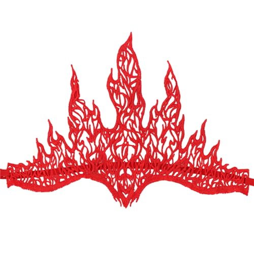 jiingekk Damen-Haarreif in Flammenform, niedlicher Haarreif für Weihnachten, Halloween, Neujahr, Party, Kostüm, Kopfbedeckung für Teenager, Flammen-Stirnband, Kostüm, Stirnband, Damenkrone von jiingekk