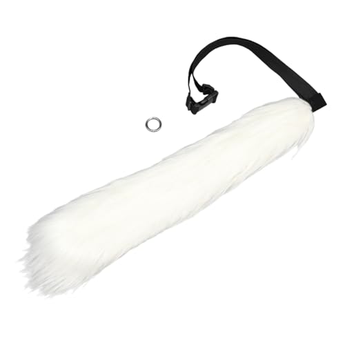 jiingekk Fuchsschwanz, Katzenohren, Haarband, niedlicher Plüschtierschwanz, verstellbarer Gürtel, Halloween-Kostüm, Zubehör für Karneval von jiingekk