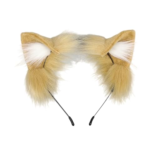 jiingekk Fuchsschwanz, Katzenohren, Haarband, niedlicher Plüschtierschwanz, verstellbarer Gürtel, Halloween-Kostüm, Zubehör für Karneval jiingekk Fuchsschwanz, Katzenohren, Haarband, niedlicher Plüschtierschwanz, verstellbarer Gürtel, Halloween-Kostüm, Zubehör für Karneval von jiingekk