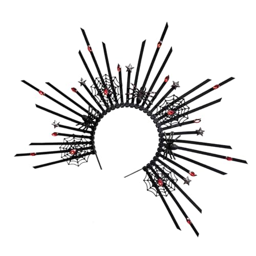 jiingekk Gothic Spinnen Spinnennetz Stirnband verstellbar Punk Rock Kopfschmuck für Halloween Partys Cosplay Zubehör Party Haarschmuck für Frauen von jiingekk