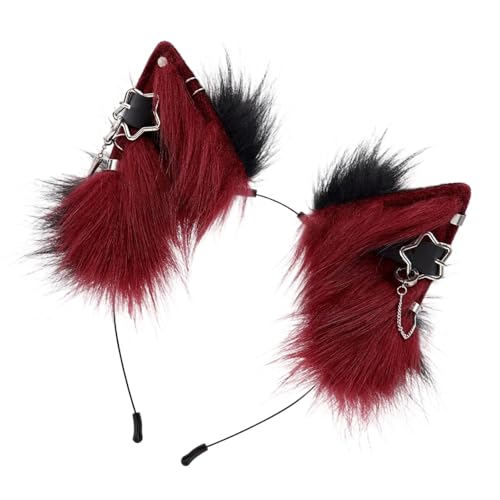 jiingekk Handgefertigte pelzige Ohren-Haarbänder, Kostümzubehör für Halloween, Thanksgiving, Party, Cosplay jiingekk Handgefertigte pelzige Ohren-Haarbänder, Kostümzubehör für Halloween, Thanksgiving, Party, Cosplay von jiingekk