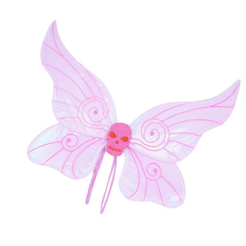 jiingekk Mädchen Schmetterlingsflügel Feen Flügel Kostüm für Frauen Mädchen Kinder Geburtstag Cosplay Halloween Weihnachten Maskeraden von jiingekk