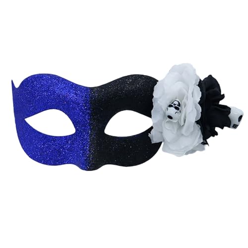 jiingekk Mexikaner-Maskerade-Halloween-Kostüm, halbes Gesicht, gruseliger Totenkopf, Tag der Toten für Party jiingekk Mexikaner-Maskerade-Halloween-Kostüm, halbes Gesicht, gruseliger Totenkopf, Tag der Toten für Party von jiingekk