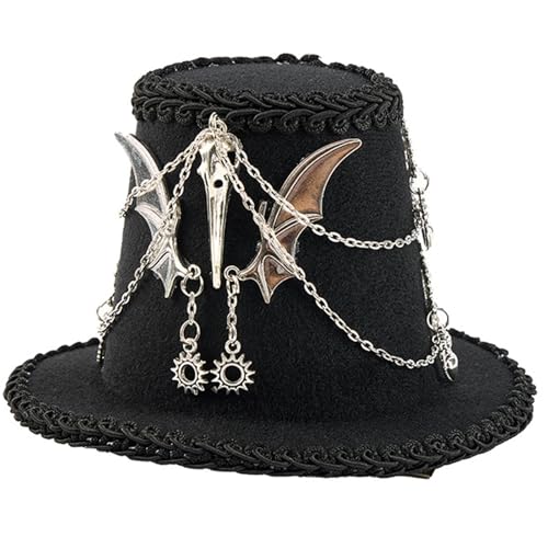 jiingekk Retros Gentleman Hut Unisex Stylisch Deko Kostüm Karneval für Mode Individuen Rollenspiel Kostüm Zubehör Hut von jiingekk