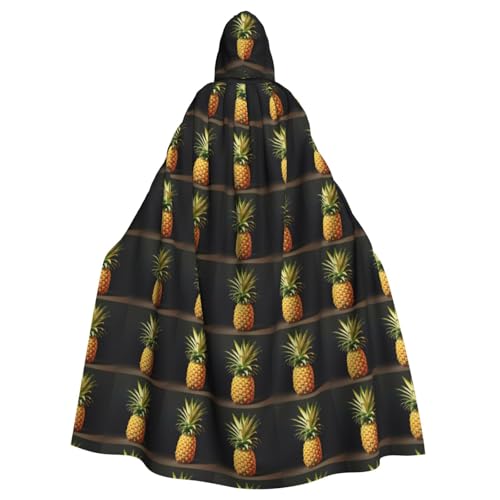 Ananas-Malerei-Druck, eleganter Kapuzenumhang, übergroßer Kapuzenumhang mit Fliege für Halloween, Kostümpartys, Rollenspiele Ananas-Malerei-Druck, eleganter Kapuzenumhang, übergroßer Kapuzenumhang mit Fliege für Halloween, Kostümpartys, Rollenspiele von jingong