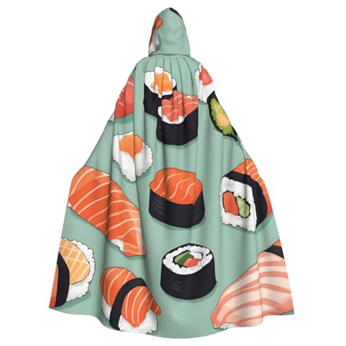 Delicious Sushi 1 Print Elegant Hooded Cloak Oversized Hooded Cape with Bow Tie for Halloween Costume Party Role-Play Delicious Sushi 1 Print Elegant Hooded Cloak Oversized Hooded Cape with Bow Tie for Halloween Costume Party Role-Play von jingong
