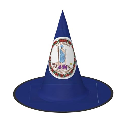Halloween-Hut mit Virginia-Staatsflagge, 3er-Set, passend für Familien-Mottopartys, Hofdekoration, Karnevalspartys von jingong