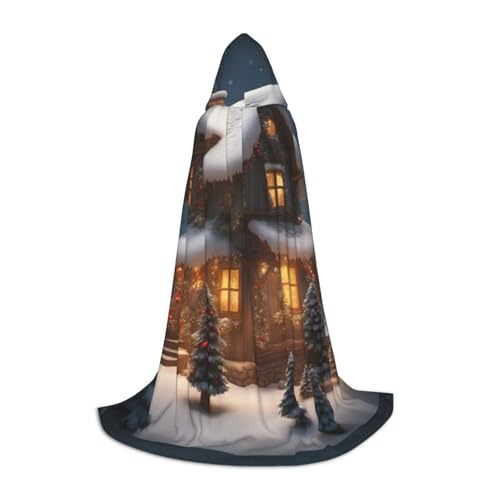 jingong Christmas Village House 3 Print Stylish Hooded Cape Cloak - Oversized Hat Cape for Women and Men, Fit Carnival Cosplay jingong Christmas Village House 3 Print Stylish Hooded Cape Cloak - Oversized Hat Cape for Women and Men, Fit Carnival Cosplay von jingong