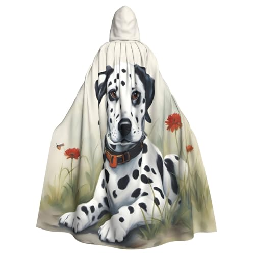 jingong Dalmatiner-Druck, eleganter Kapuzenumhang, übergroßer Kapuzenumhang mit Fliege für Halloween, Kostümpartys, Rollenspiele jingong Dalmatiner-Druck, eleganter Kapuzenumhang, übergroßer Kapuzenumhang mit Fliege für Halloween, Kostümpartys, Rollenspiele von jingong