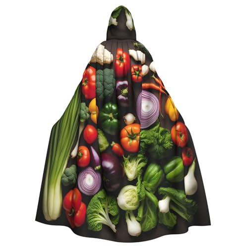jingong Einführung von verschiedenen Gemüse Druck Eleganter Kapuzenumhang, übergroßer Kapuzenumhang mit Fliege für Halloween, Kostümpartys, Rollenspiele jingong Einführung von verschiedenen Gemüse Druck Eleganter Kapuzenumhang, übergroßer Kapuzenumhang mit Fliege für Halloween, Kostümpartys, Rollenspiele von jingong