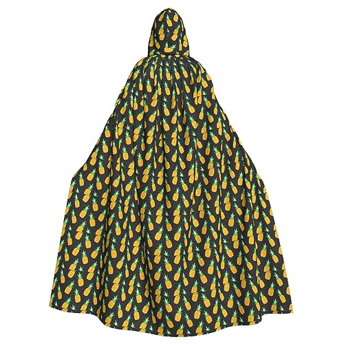 jingong Eleganter Kapuzenumhang mit Ananas, übergroßer Kapuzenumhang mit Fliege für Halloween, Kostümpartys, Rollenspiele jingong Eleganter Kapuzenumhang mit Ananas, übergroßer Kapuzenumhang mit Fliege für Halloween, Kostümpartys, Rollenspiele von jingong