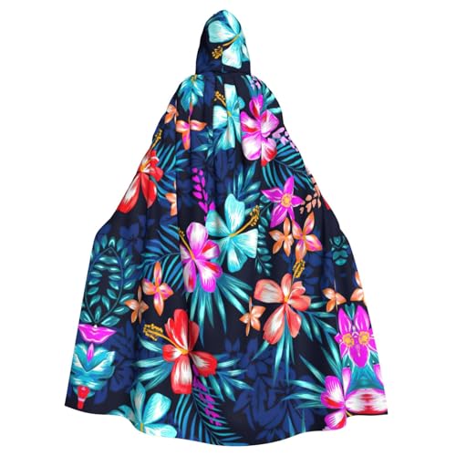 jingong Eleganter Kapuzenumhang mit Blumenmuster, blauer Druck, übergroßer Kapuzenumhang mit Fliege für Halloween, Kostümpartys, Rollenspiele jingong Eleganter Kapuzenumhang mit Blumenmuster, blauer Druck, übergroßer Kapuzenumhang mit Fliege für Halloween, Kostümpartys, Rollenspiele von jingong