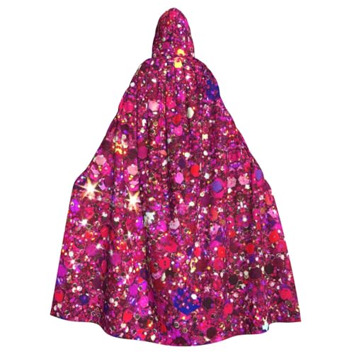 jingong Eleganter Kapuzenumhang mit Glitzermuster, übergroßer Kapuzenumhang mit Fliege für Halloween, Kostümpartys, Rollenspiele jingong Eleganter Kapuzenumhang mit Glitzermuster, übergroßer Kapuzenumhang mit Fliege für Halloween, Kostümpartys, Rollenspiele von jingong