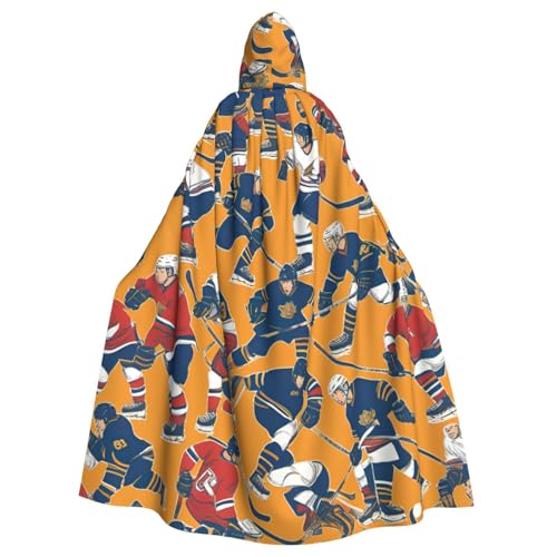 jingong Eleganter Kapuzenumhang mit Hockey-Druck, übergroßer Kapuzenumhang mit Fliege für Halloween, Kostümpartys, Rollenspiele jingong Eleganter Kapuzenumhang mit Hockey-Druck, übergroßer Kapuzenumhang mit Fliege für Halloween, Kostümpartys, Rollenspiele von jingong