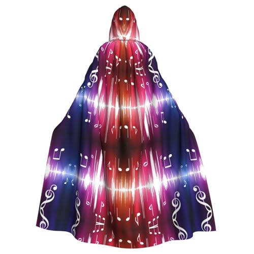 jingong Eleganter Kapuzenumhang mit Musiknoten, übergroßer Kapuzenumhang mit Fliege für Halloween, Kostümpartys, Rollenspiele jingong Eleganter Kapuzenumhang mit Musiknoten, übergroßer Kapuzenumhang mit Fliege für Halloween, Kostümpartys, Rollenspiele von jingong